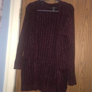 Wine colored cardigan